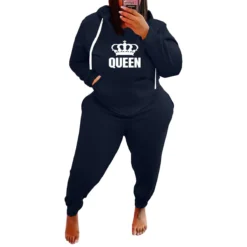 Plus Size Women's Sports Hoodies Pants Casual Two-Piece Set -Plus Size Dresses Shop 23d9074789ea8975