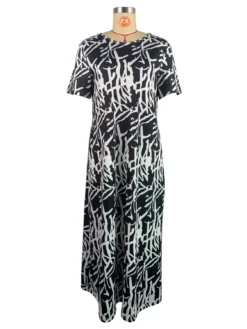 Plus Size Women Abstract Print Black And White Casual Loose Dress 22 Plus Size Women Abstract Print Black And White Casual Loose Dress -Plus Size Dresses Shop 23eb7d3dfe4bb2e5