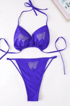 Plus Size Women Rhinestone Lace-Up Bikini -Plus Size Dresses Shop 2466596e05912c2d