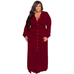 Plus Size Women Solid Tie Long Sleeve Shirt Dress 38 Plus Size Women Solid Tie Long Sleeve Shirt Dress -Plus Size Dresses Shop 26319a428f9573cb