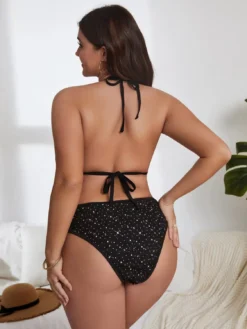 Plus Size Women Halter Neck Backless Sexy Bikini Swimwear Three-Piece -Plus Size Dresses Shop 27c13dccf98ce8d5