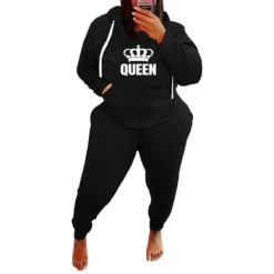 Plus Size Women's Sports Hoodies Pants Casual Two-Piece Set -Plus Size Dresses Shop 2823833615871da5
