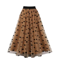 Plus Size Retro Tutu Skirt Elastic High Waist Mesh Skirt Mid-Length Printed Skirt -Plus Size Dresses Shop 28662fd5c02f6e6f
