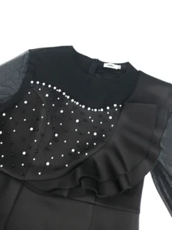 Women See-Through Mesh Beading Ruffle Edge Dress 31 Women See-Through Mesh Beading Ruffle Edge Dress -Plus Size Dresses Shop 28890086154e5190