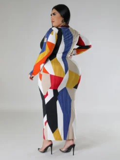 Plus Size Women Winter Turndown Collar Long Sleeve Dress -Plus Size Dresses Shop 2998074d0b26002e