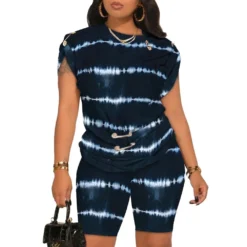 Sexy Print Trim Contrast Patchwork Two-Piece Set -Plus Size Dresses Shop 2a7cb2321eaf490e