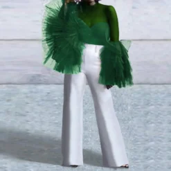 Women Bell Bottom Sleeve Mesh See-Through Top -Plus Size Dresses Shop 2d1366d0961148d9