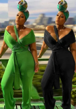 Sexy Slim Straps Lace-Up One-Piece Nightclub Jumpsuit For Women -Plus Size Dresses Shop 2da56fd307969907