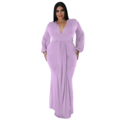 Fall Fashion Plus Size Women's Sexy Nightclub Dress Irregular V-Neck Dress -Plus Size Dresses Shop 2ee34b1faad0cc07