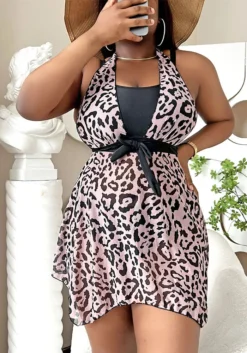Leopard Halter Neck Two Pieces Sexy Bikini Swimsuit 14 Leopard Halter Neck Two Pieces Sexy Bikini Swimsuit -Plus Size Dresses Shop 2ef8289815b9f364