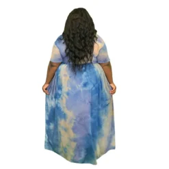 Fashion Plus Size Women's Summer Print Mesh Loose Swing Dress -Plus Size Dresses Shop 2fd3226f7b1d7eaa