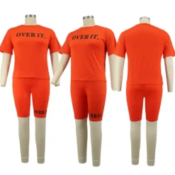 Women's Fashion Letter Ruber Print Solid Round Neck Short Sleeve Shorts Casual Women's Tracksuit 25 Women's Fashion Letter Ruber Print Solid Round Neck Short Sleeve Shorts Casual Women's Tracksuit -Plus Size Dresses Shop 32a2560750b72557