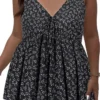 Plus Size Women Floral Slip Dress