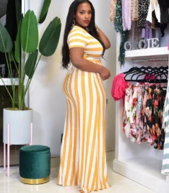 Plus Size Women Round Neck Top And Pant Casual Two-piece Set -Plus Size Dresses Shop 32d1f9f753de669b