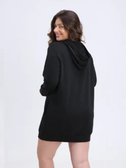 Plus Size Women's Solid Color Long Casual Hoodies -Plus Size Dresses Shop 3381440498cc8082