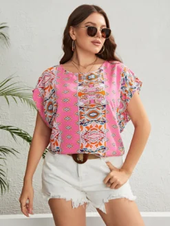 Women Summer Ethnic Round Neck Loose Top 14 Women Summer Ethnic Round Neck Loose Top -Plus Size Dresses Shop 349e97fefa58ff2f