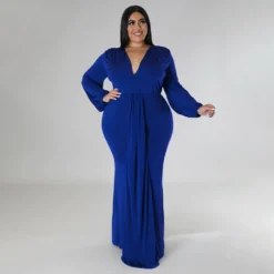 Fall Fashion Plus Size Women's Sexy Nightclub Dress Irregular V-Neck Dress -Plus Size Dresses Shop 355a3276bd49cb29