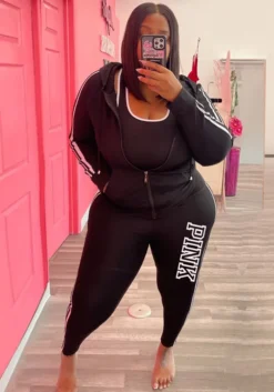 Plus Size Women Sports Casual Print Top And Pant Two-piece Set -Plus Size Dresses Shop 35c23b0a5d70c50a