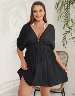 Plus Size Women Sexy Backless Pleated Dress -Plus Size Dresses Shop 3609944cc8a50693