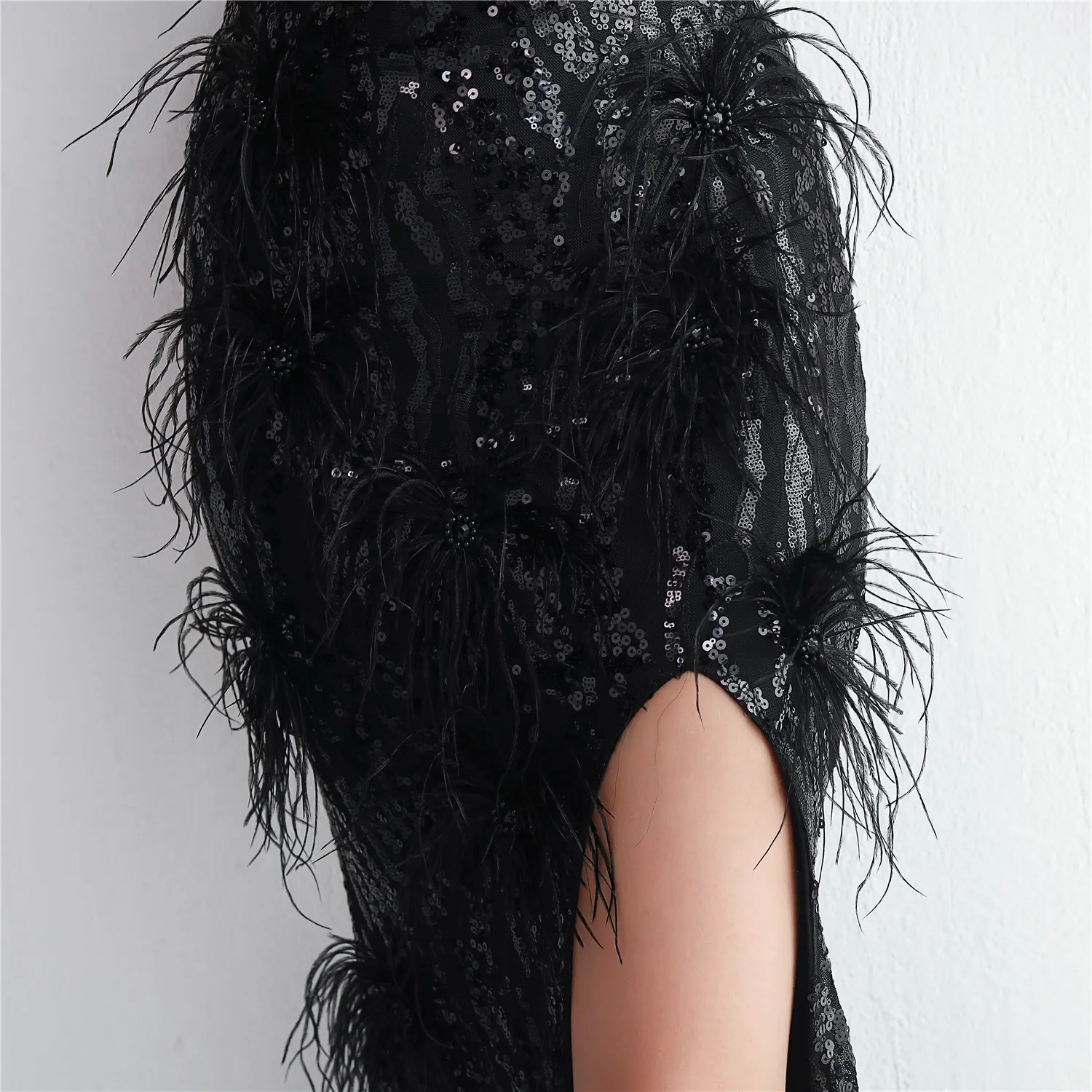 Long Sequins Plus Size Fat Size Beauty Formal Party Evening Dress 17 Long Sequins Plus Size Fat Size Beauty Formal Party Evening Dress - Image 15