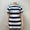 Plus Size Women Casual Striped Bodycon Dress 1 Plus Size Women Casual Striped Bodycon Dress -Plus Size Dresses Shop 36fbdc9d20363209