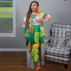 Women's Positioning Print Pockets Plus Size Loose Dress -Plus Size Dresses Shop 372a51d94e71191d