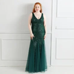 Elegant U-Neck Sleeveless Sequin Plus Size Beauty Long Formal Party Evening Dress 26 Elegant U-Neck Sleeveless Sequin Plus Size Beauty Long Formal Party Evening Dress -Plus Size Dresses Shop 373c6828e48cb822