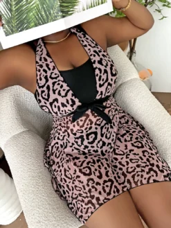 Leopard Halter Neck Two Pieces Sexy Bikini Swimsuit 15 Leopard Halter Neck Two Pieces Sexy Bikini Swimsuit -Plus Size Dresses Shop 3761ab0cebac746c