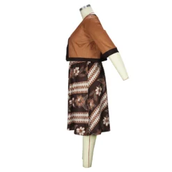 Plus Size Women Printed Dress And Jacket Two-Piece Set -Plus Size Dresses Shop 38f118d25c793bcc