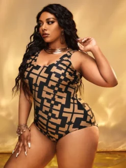 Women's Sexy Print One Piece Plus Size Swimsuit -Plus Size Dresses Shop 3b405ee226e8a4fd