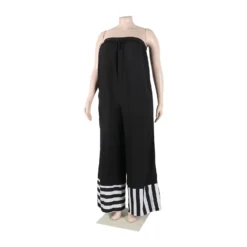 Women Casual Patchwork Stripe Print ColorBlock Jumpsuit -Plus Size Dresses Shop 3c2e3cbb4e2d4095