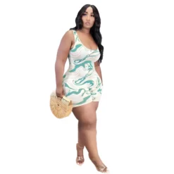 Plus Size Women Print Jumpsuit -Plus Size Dresses Shop 3c723eb32981120c