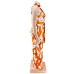 Plus Size Women Holidays Casual Print Sleeveless Jumpsuit -Plus Size Dresses Shop 3c99e3b748a2759c