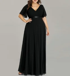 Plus Size Women V Neck Short Sleeve Solid Long Dress 12 Plus Size Women V Neck Short Sleeve Solid Long Dress -Plus Size Dresses Shop 3db9aeb53ca6f7c5