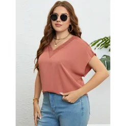 Women Summer V-Neck Loose Casual Top -Plus Size Dresses Shop 3e6bb3944d381942