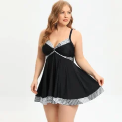 Plus Size Swimsuit Women'S Spa High Waist Swimming Dress Shorts Two Piece Set -Plus Size Dresses Shop 3e930eca821663fd