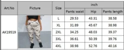 Plus Size Women Sport Camouflage Print Trousers