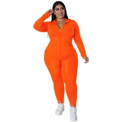 Plus Size Women's Solid Fall Hood Long Sleeve Pants Fashion Casual Set -Plus Size Dresses Shop 402bc3a8dd1d394b