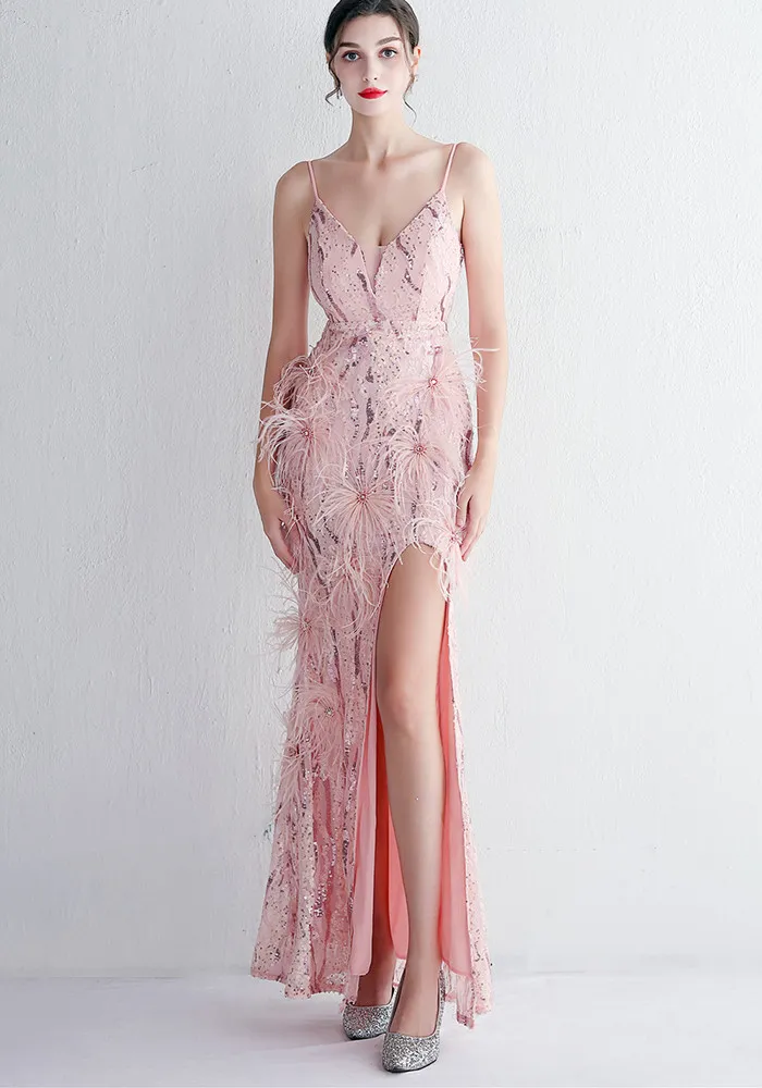 Long Sequins Plus Size Fat Size Beauty Formal Party Evening Dress 20 Long Sequins Plus Size Fat Size Beauty Formal Party Evening Dress - Image 18