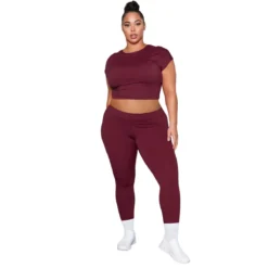 Women's Plus Size Short Sleeve Trousers Solid Color Cross Back Slim Sexy Two-Piece Set -Plus Size Dresses Shop 415c97af88570498