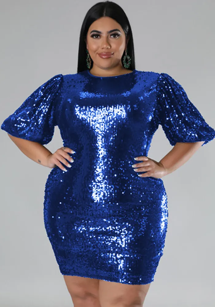 Plus Size Women's Winter Supplies Velvet Sequin Dress 11 Plus Size Women's Winter Supplies Velvet Sequin Dress - Image 9