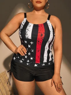 Casual Printed Feminine Two Pieces Plus Size Swimsuit -Plus Size Dresses Shop 42d794f6e6c539cb