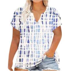 Summer Loose Printed Short Sleeve T-Shirt Plus Size Women's Tops -Plus Size Dresses Shop 4462c00d26c573a1