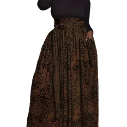 Women's Versatile Printed Loose Plus Size Long Skirt -Plus Size Dresses Shop 44c186bdc3453bd8