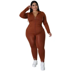 Plus Size Women's Solid Fall Hood Long Sleeve Pants Fashion Casual Set -Plus Size Dresses Shop 462c4b6060508dd3