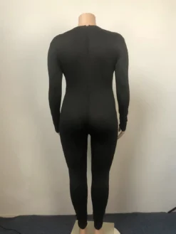 Plus Size Women Solid Round Neck Jumpsuit -Plus Size Dresses Shop 465441f03f054c80