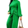 Solid Long Sleeve Drawstring Jumpsuit -Plus Size Dresses Shop 4654f7e7a1537ca2