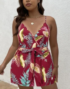 Plus Size Women's Slim Waist Strap Rompers Jumpsuit -Plus Size Dresses Shop 47897e8dfef9f922