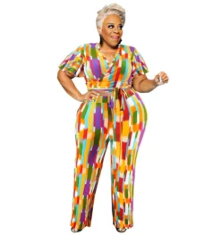 Plus Size Women's Spring Short Sleeve Top And Pants Set -Plus Size Dresses Shop 49649a55f5962e79