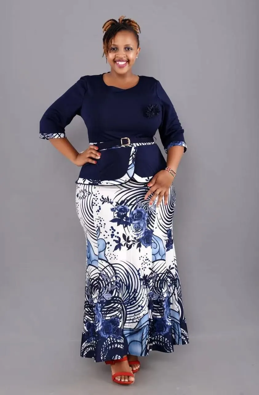 Africa Plus Size Women Top And Skirt Two-Piece Set 5 Africa Plus Size Women Top And Skirt Two-Piece Set - Image 3